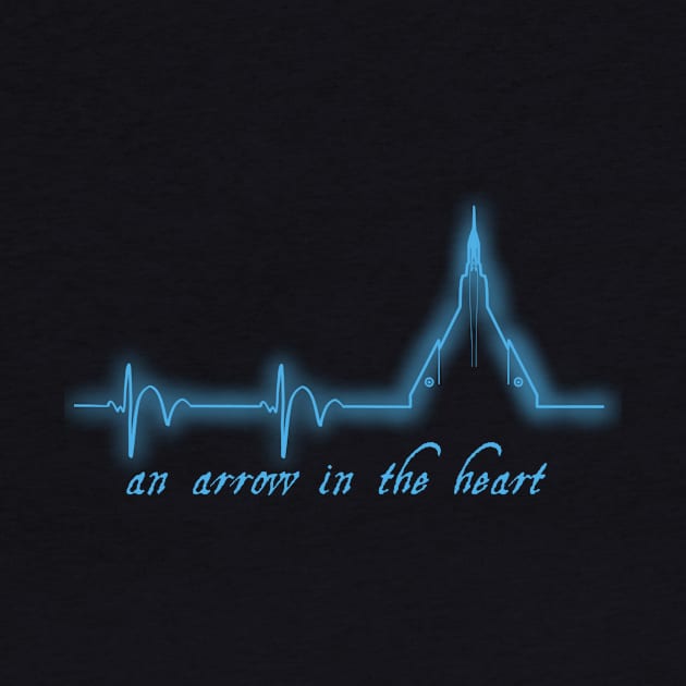 Arrow In the Heart Blue by Amberchrome